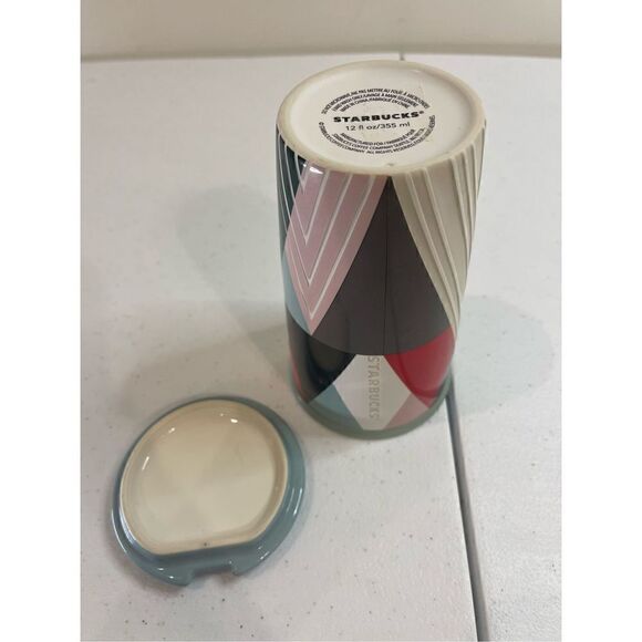 Starbucks ceramic cup with lid and metallic mug bundle - Picture 5 of 13